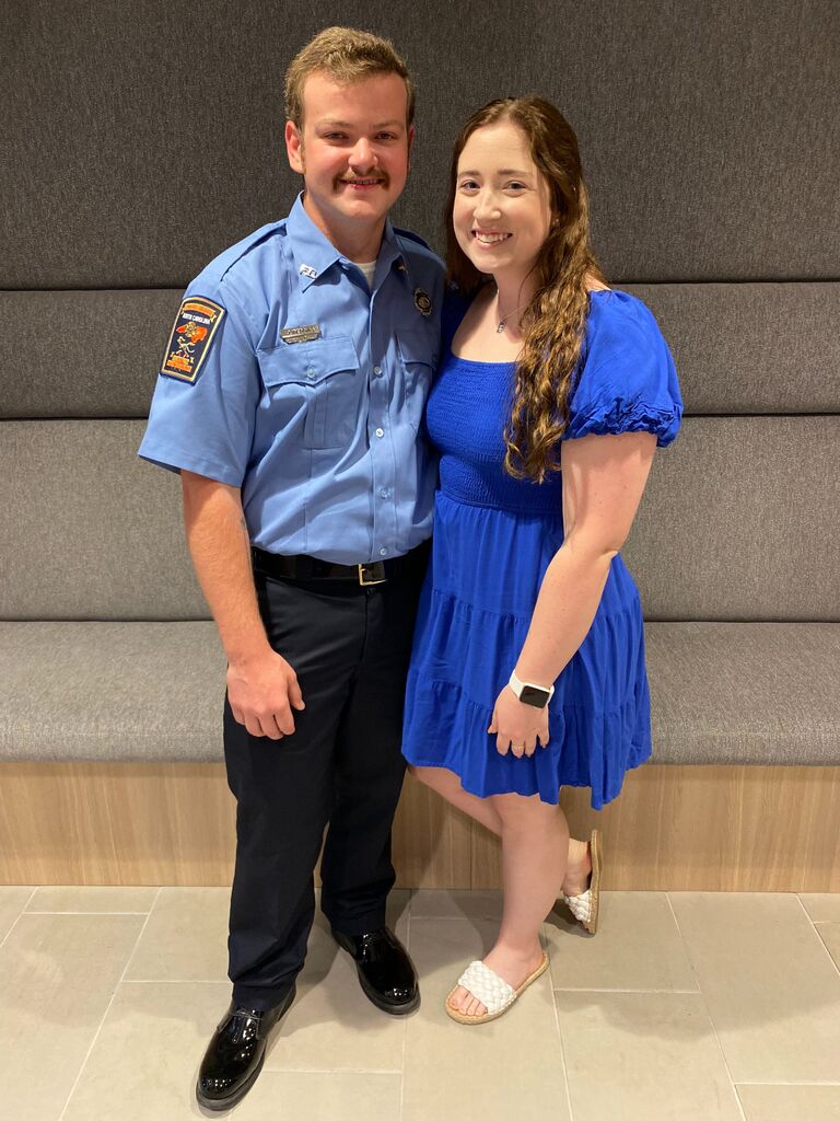 Joseph's Fuquay badge pinning! 