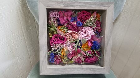 Flower Preservation, Pressed Flower Frame. Wedding Bridal DRIED Flowers,  Wedding, Funeral Pressed Flowers, Keepsake 