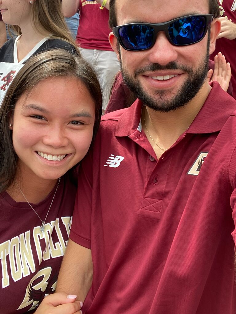 Emily began her senior year at BC with Chris now becoming an Eagle too working towards his Masters. 