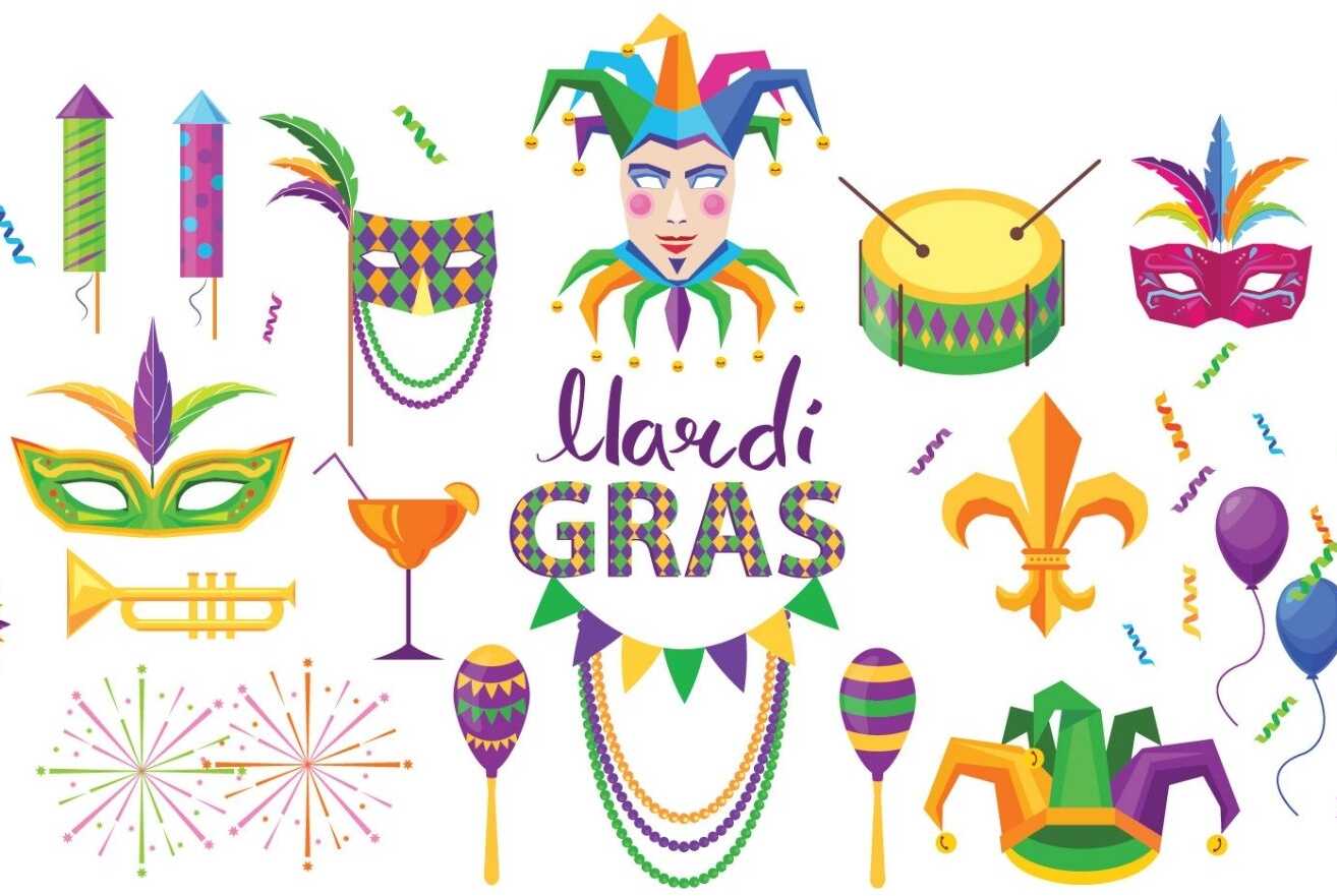 30 Colorful Mardi Gras Zoom Backgrounds - Free Download - The Bash