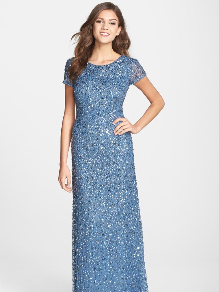 Blue mother of the bride dress from Nordstrom. 