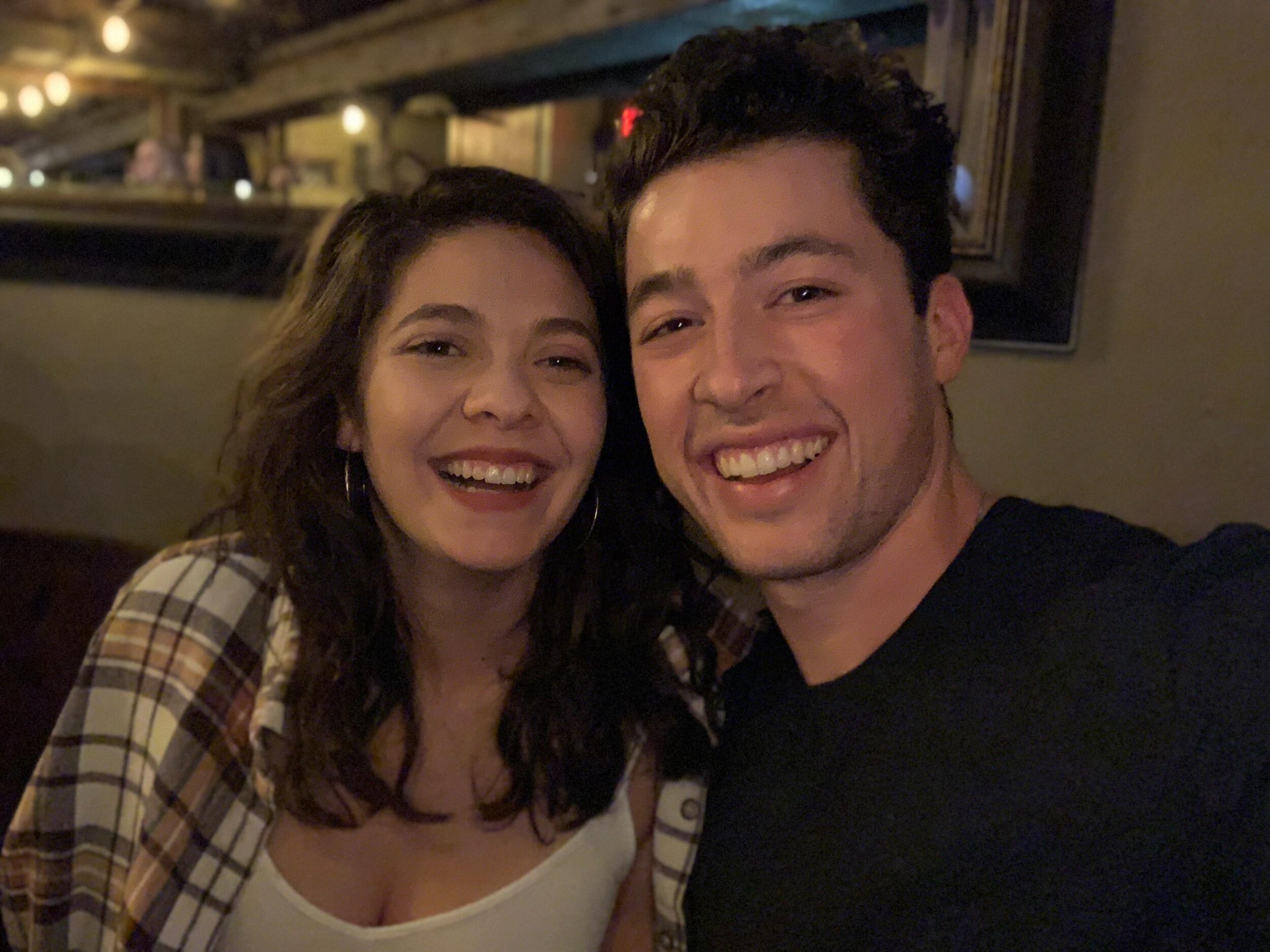 Probably our favorite photo of each other from our SLO days.  This was at Barrelhouse, one of the local watering holes, with our best buds