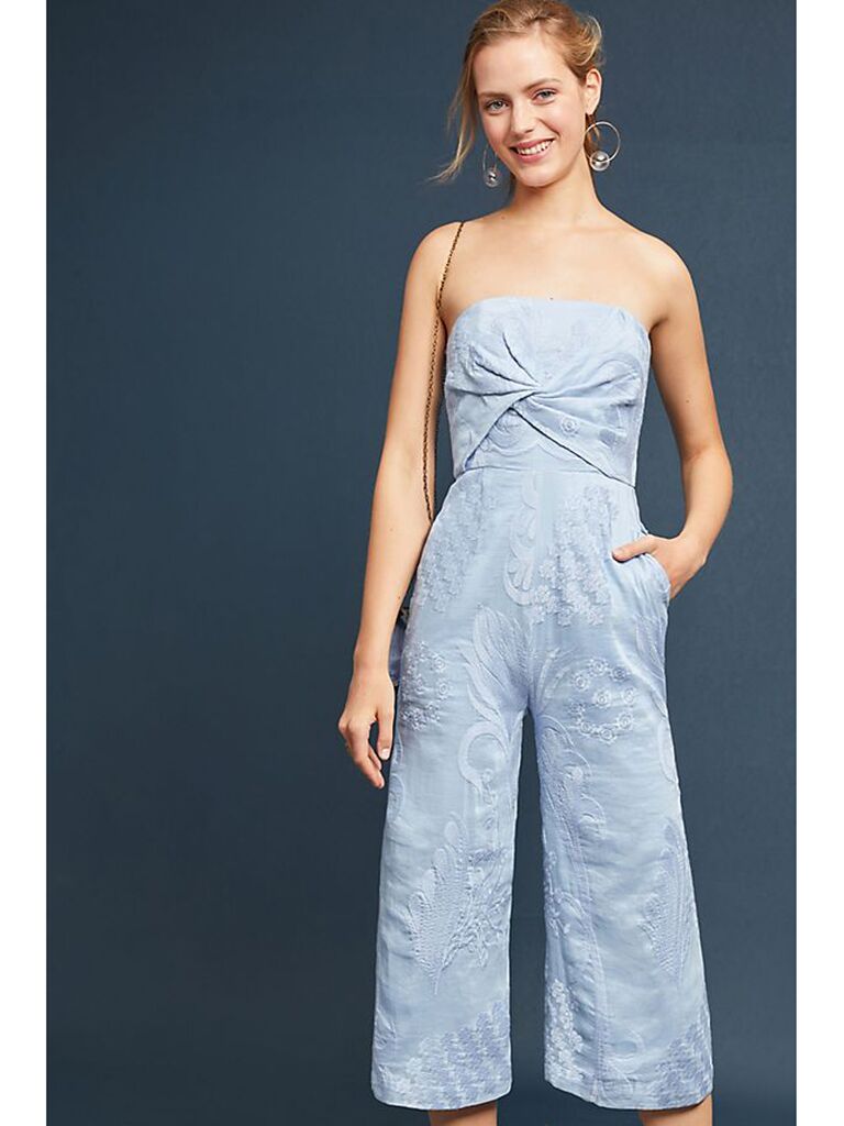 grey bridesmaid jumpsuit