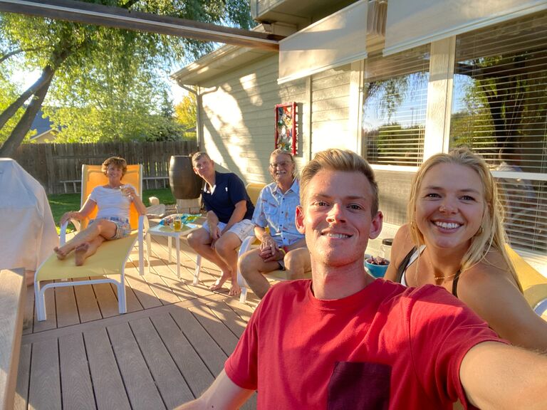 Hannah and Reuben in Boise at Reub's childhood home. Hannah finally gets to meet Uncle Scott!