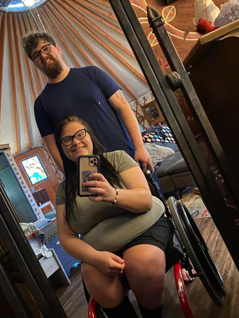 Celebrated our first year together with a weekend stay in a yurt in Gibbon!