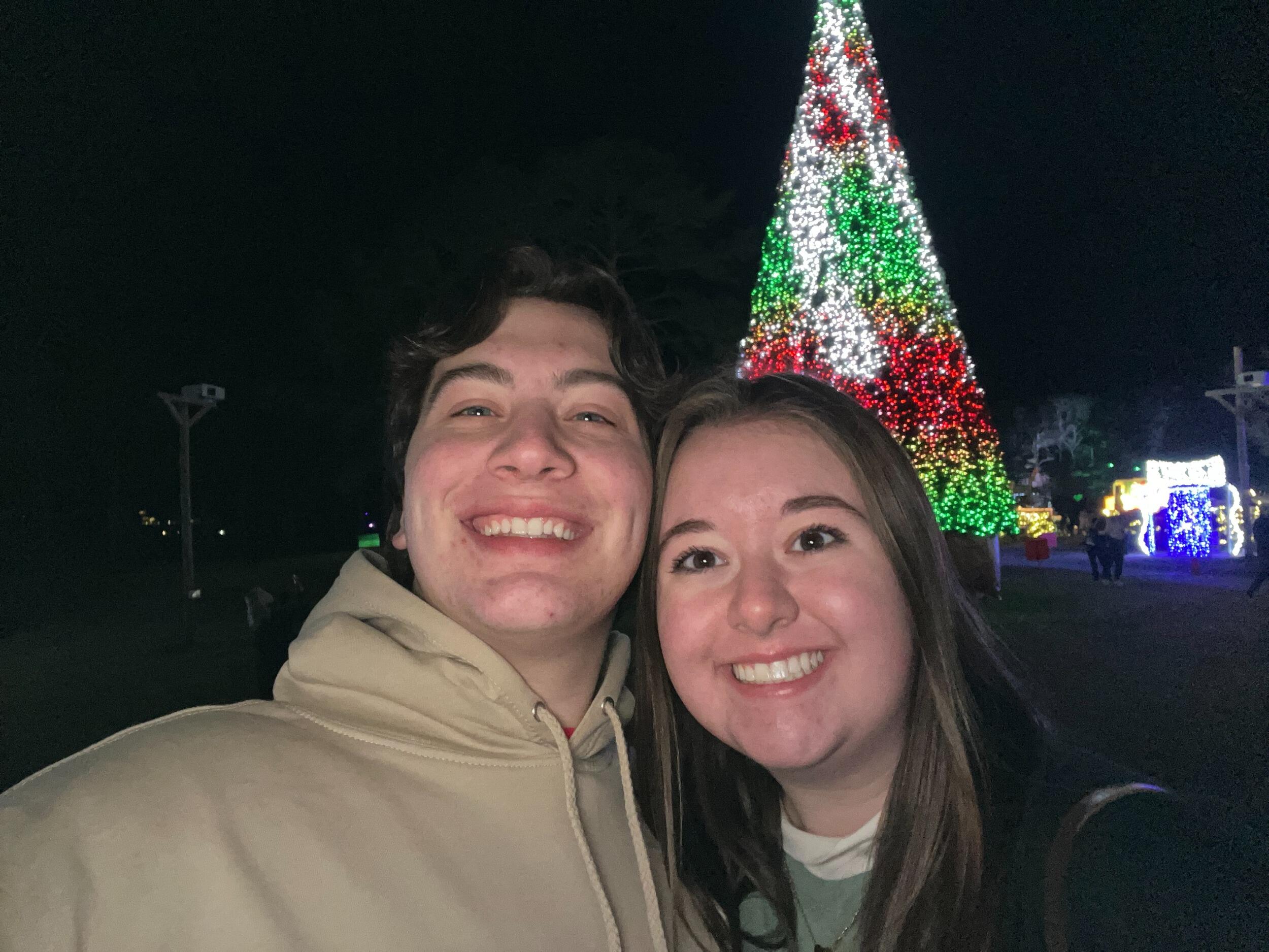 Parker surprised Maggie by taking her to Fantasy of Lights! She had never been before so it was a sweet Christmas gift. 