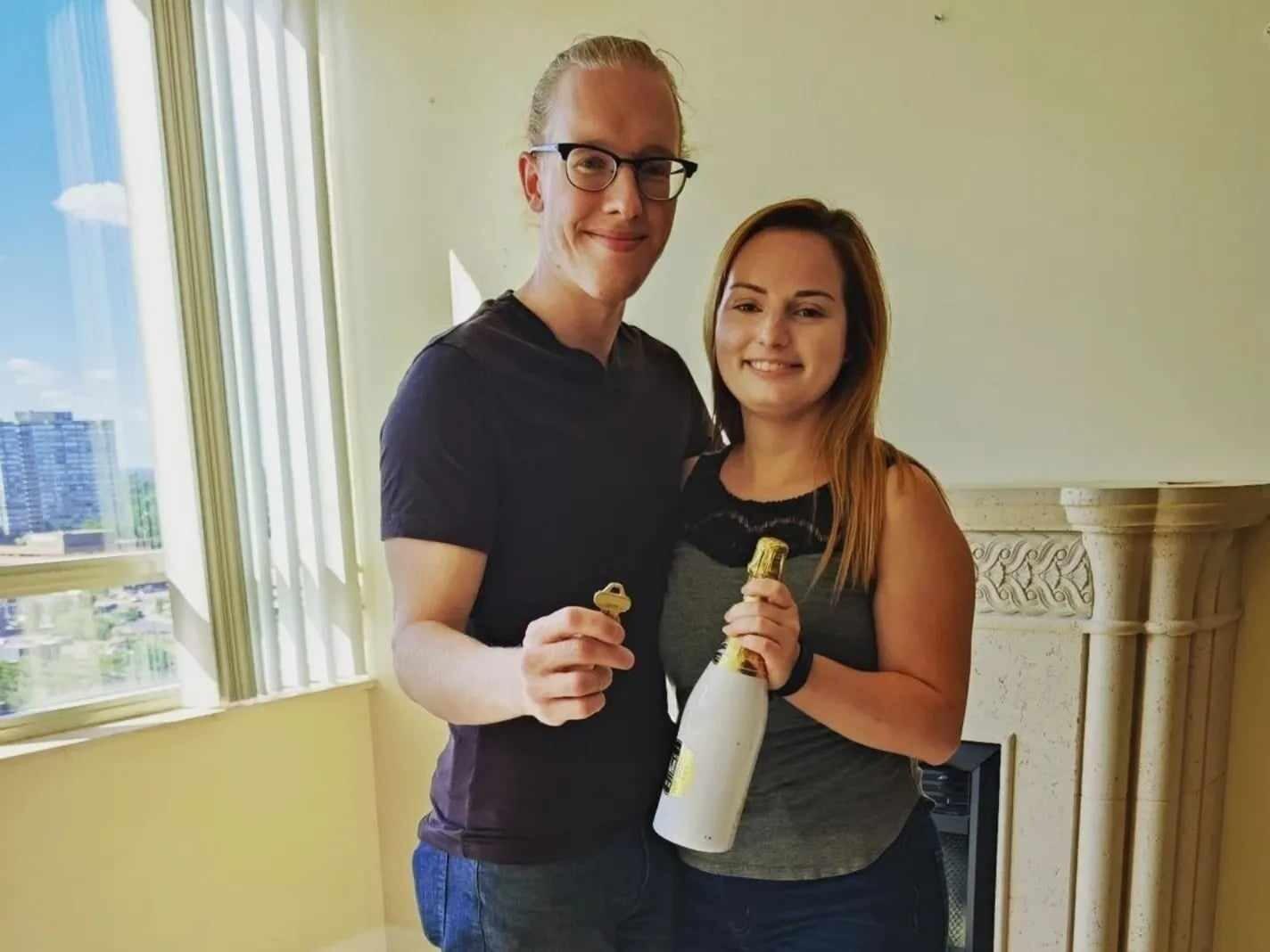 The day we got the keys to our home together.