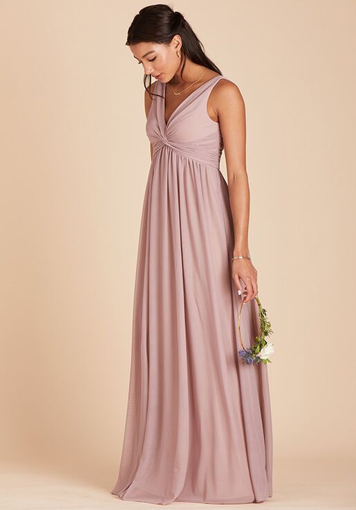 lilac grey bridesmaid dress