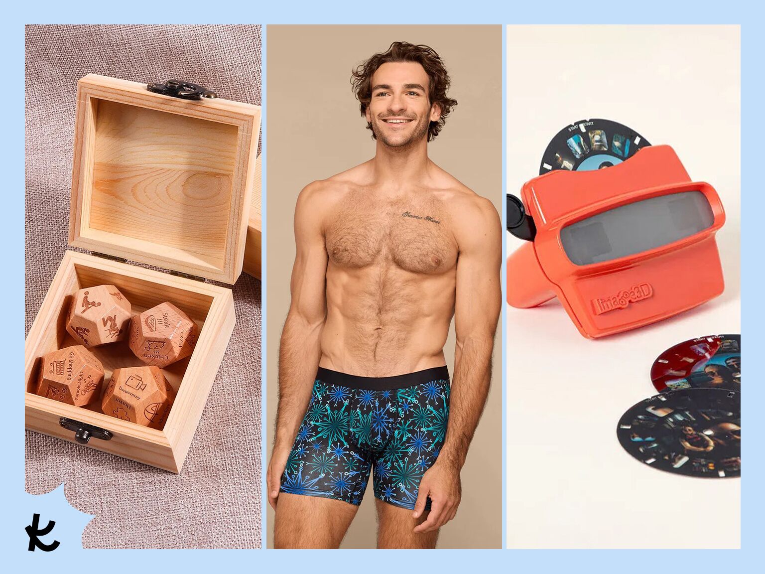 Collage of Valentine's Day gifts for Boyfriend