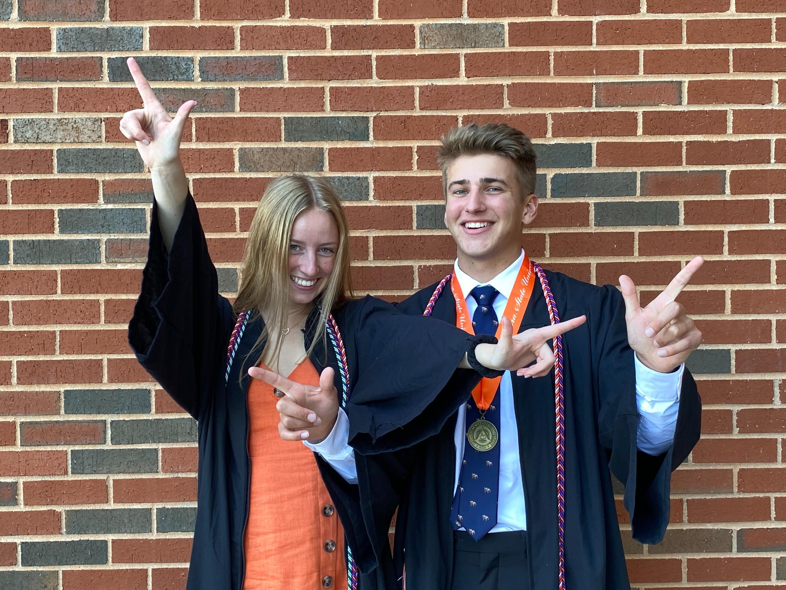 Graduation from Oklahoma State University. Cristina beat Noah by a semester... but came back to walk together.