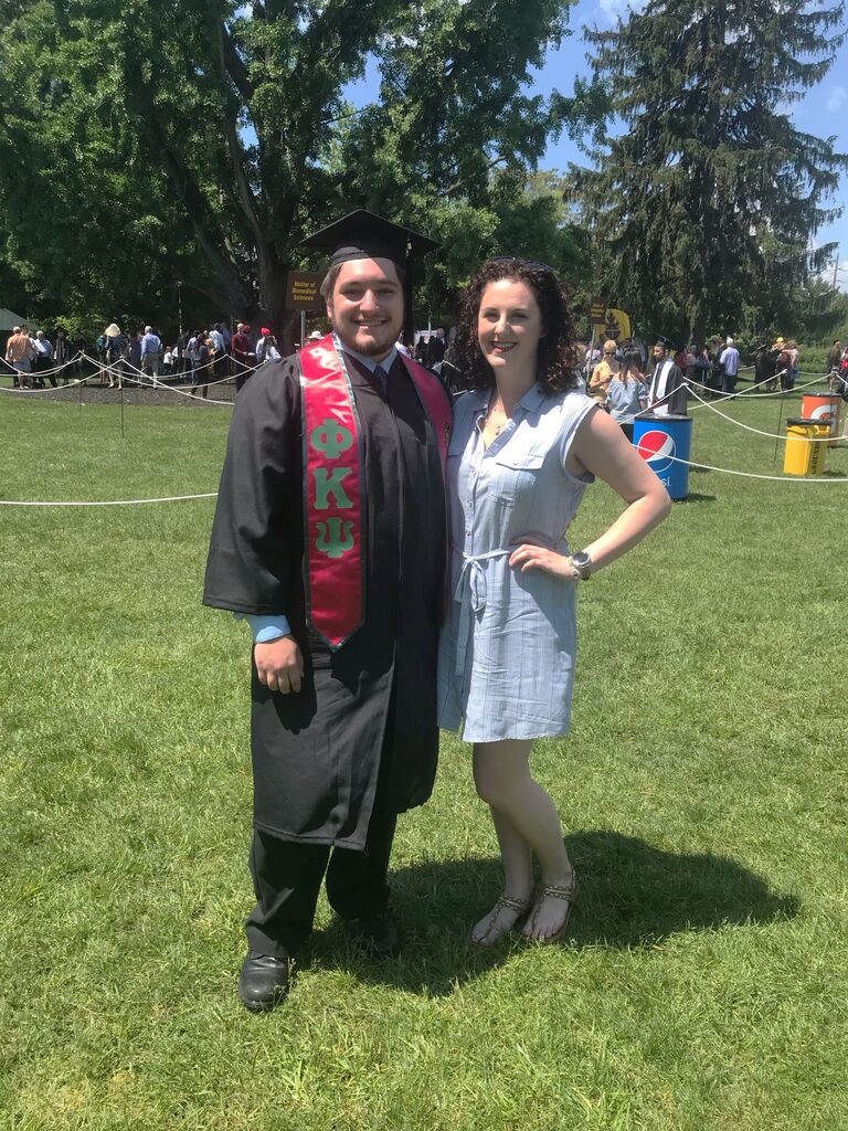 After a year of long distance, Joe graduated!