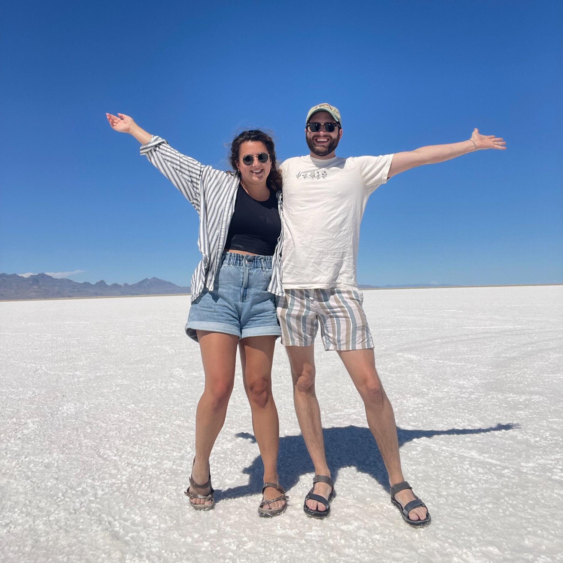 Bonneville Salt Flats on one of our many Utah trips.