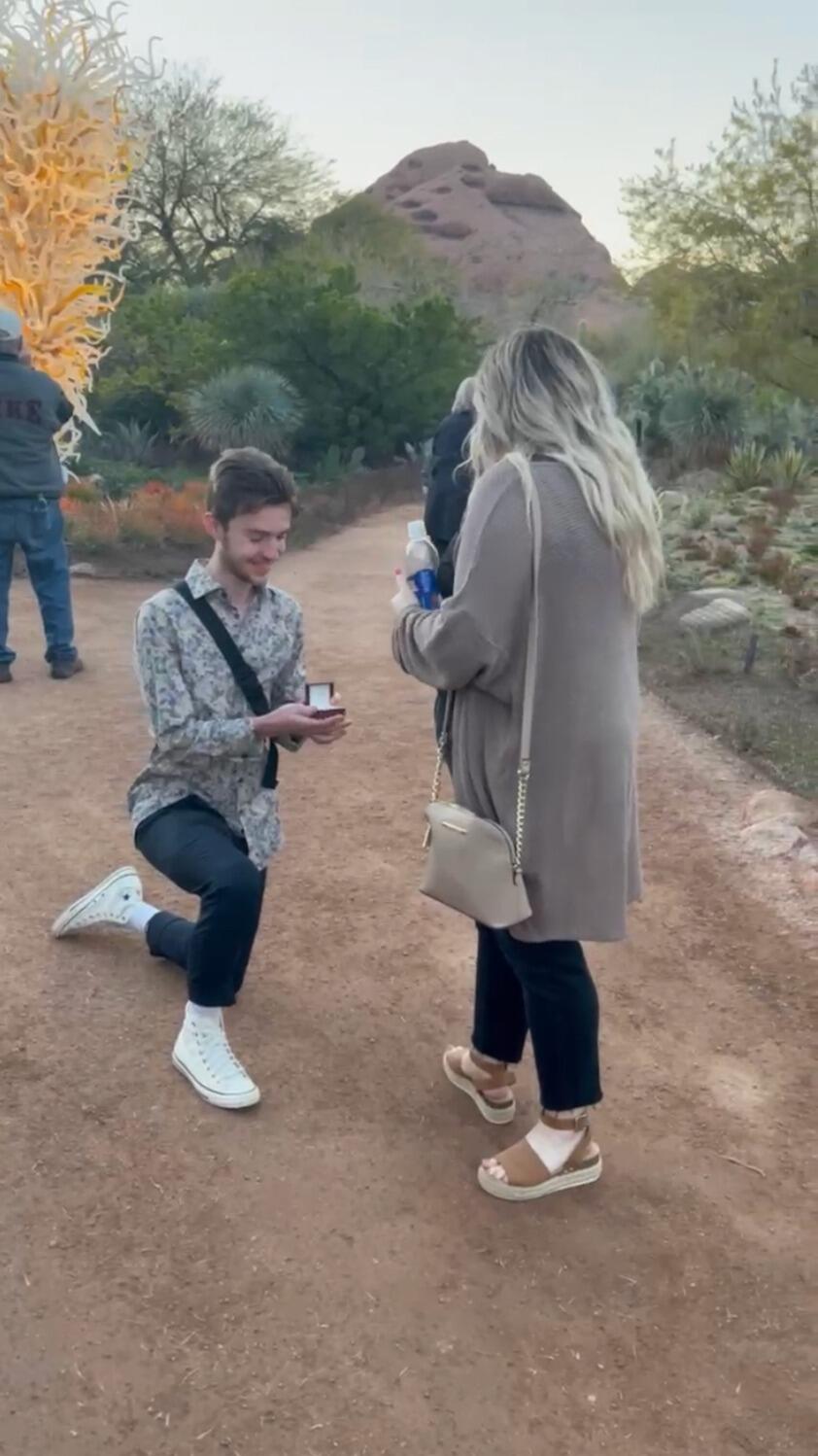 FINALLY!!!! He got down on one knee and asked me to marry him. I said yes! (i don't know why he was so nervous, like I was going to say no!) BEST DAY EVER!! 