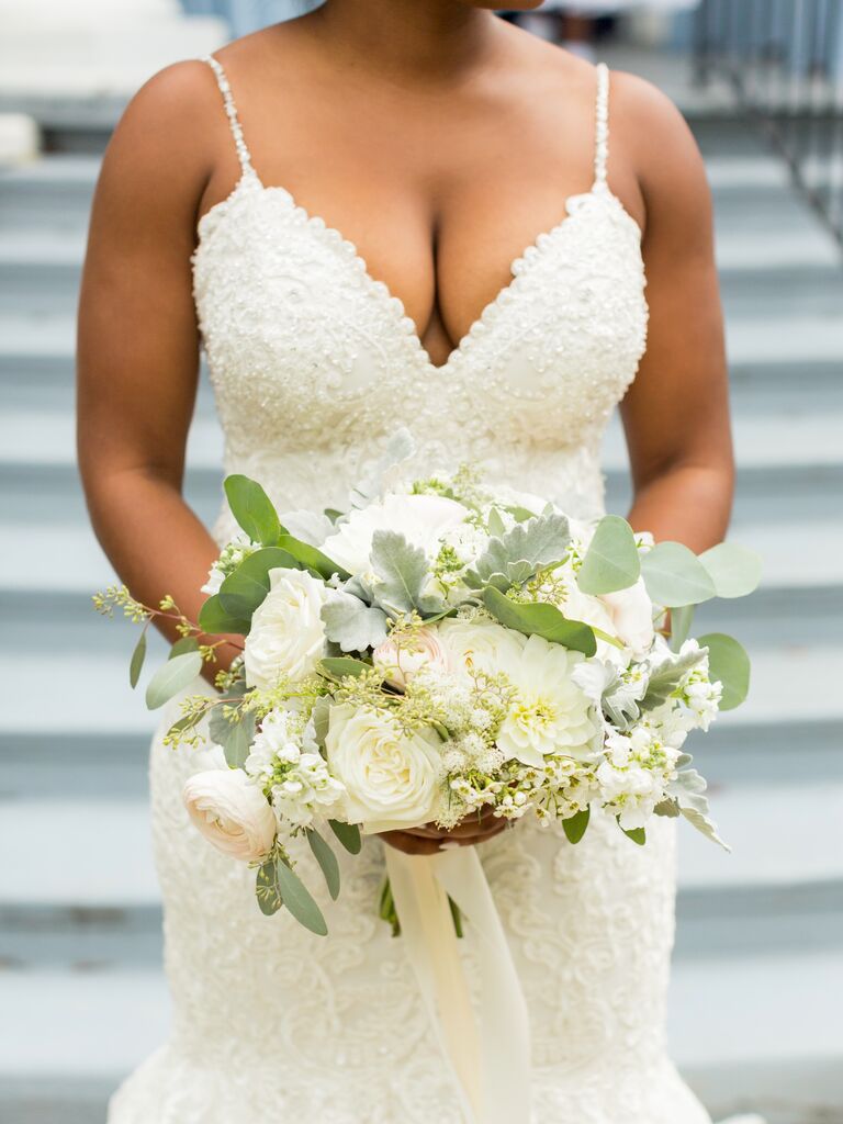 This hand-tied wedding bouquet is a sure-fire showstopper.