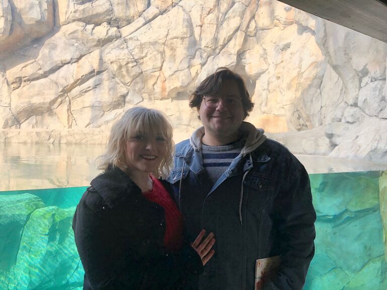 Mark's best birthday yet. Jess took him to pet the penguins!