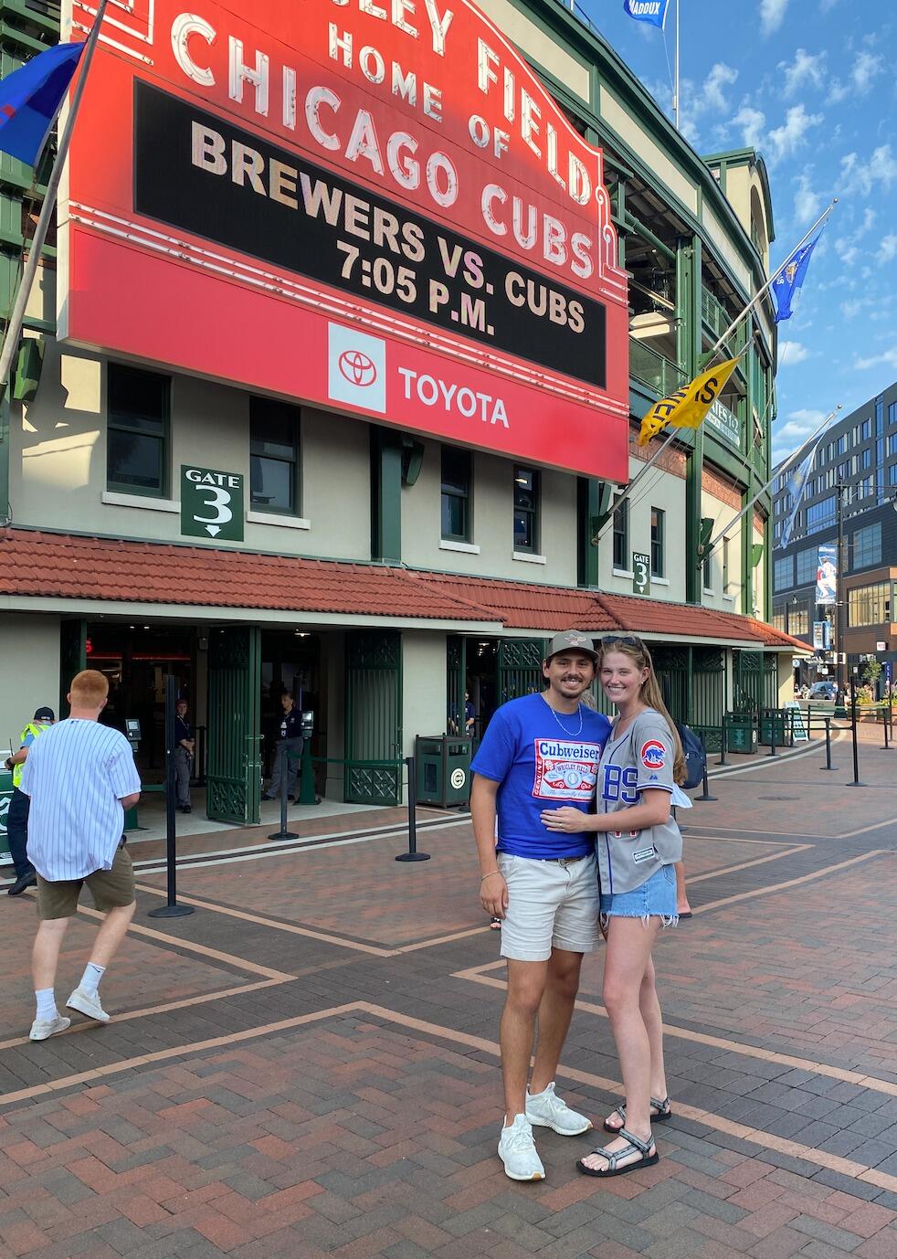 Sean's first time at Wrigley Field!