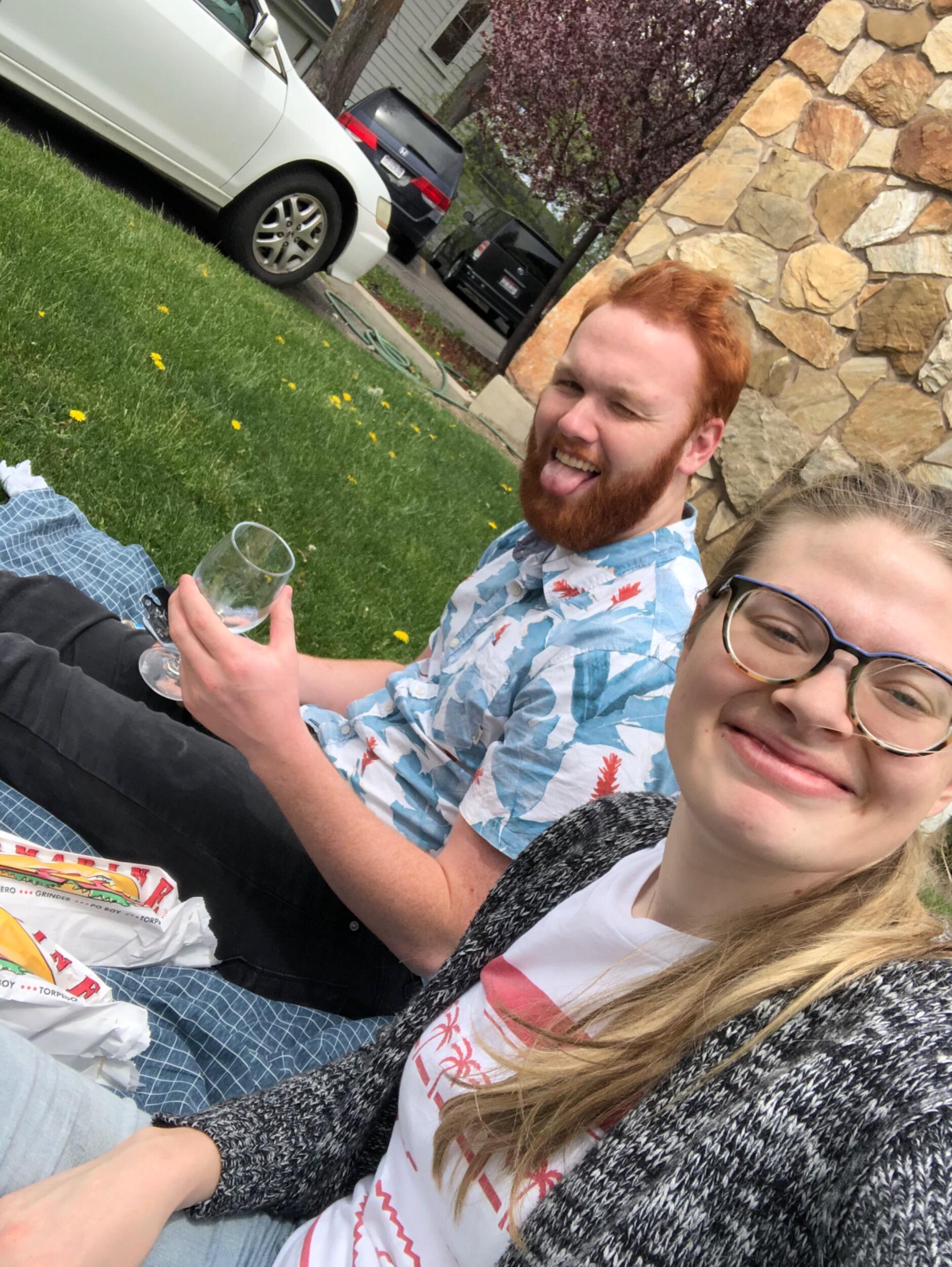 With the weather warming up, we started meeting up for lunch and making it a picnic outside occasionally.