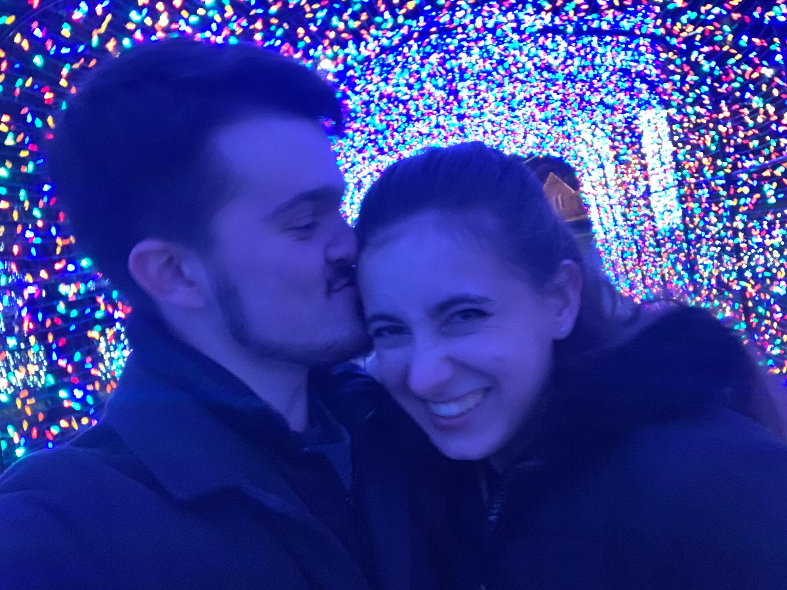 After months apart, we reunited over the holidays - so happy to be together again beneath the glow of twinkling lights.