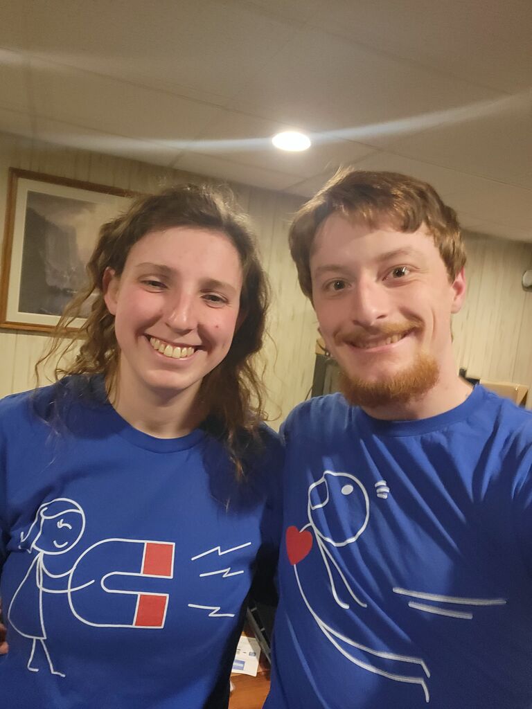Cheesy romantic t-shirts to celebrate a year since their first date.