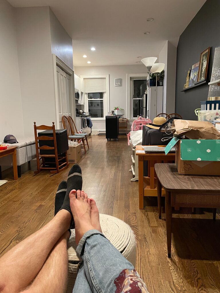 About a month later we moved into a new apartment that we could both call ours, and that was big enough for all four of us (Rebecca, Brandon, and the cats!)
