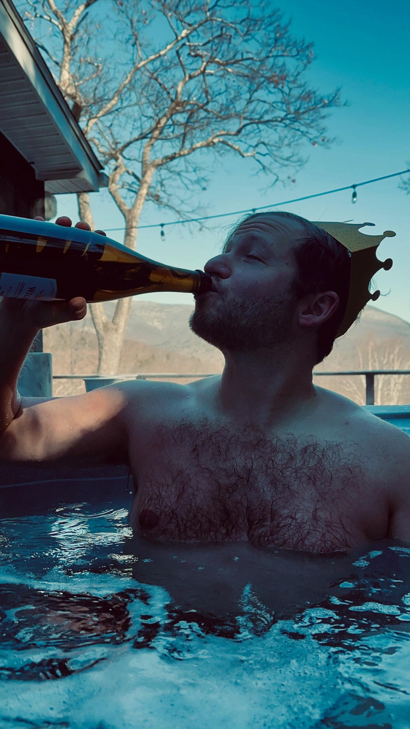 Birthday trip #2 - complete with an outdoor hot tub…so who do you think planned this one?