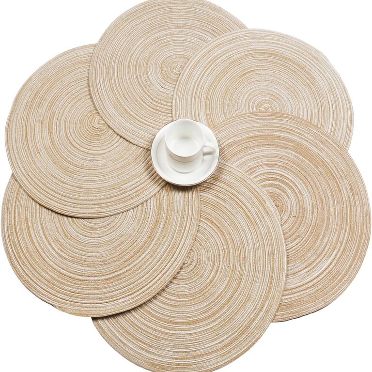 Round Braided Placemats rehearsal dinner decor