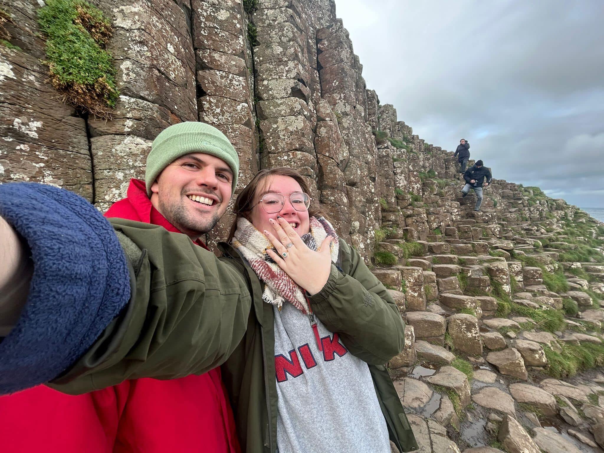 We got engaged at Giants Causeway in Northern Ireland!