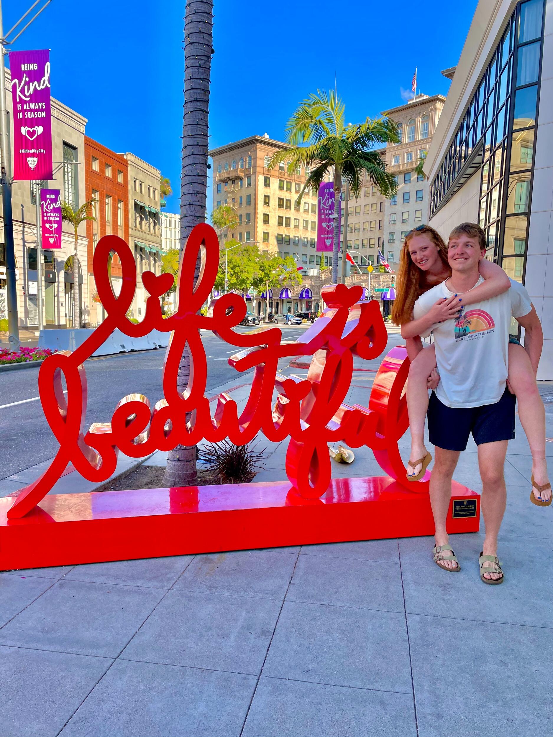 Started dating! Mitchell joined Sierra and her childhood friend Hannah on a trip to LA soon after (even planned the trip before their first date)