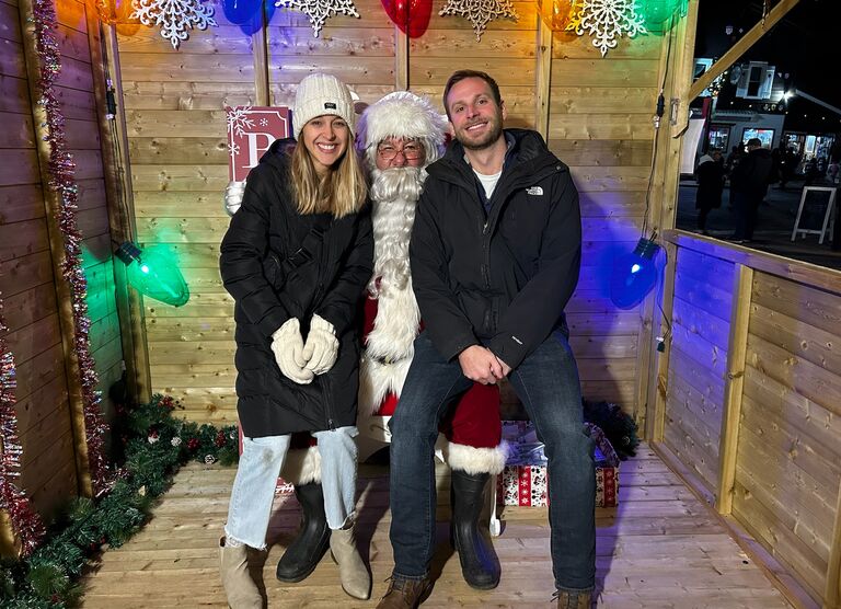 Met Santa and tried to distract ourselves from the Wisconsin winters...