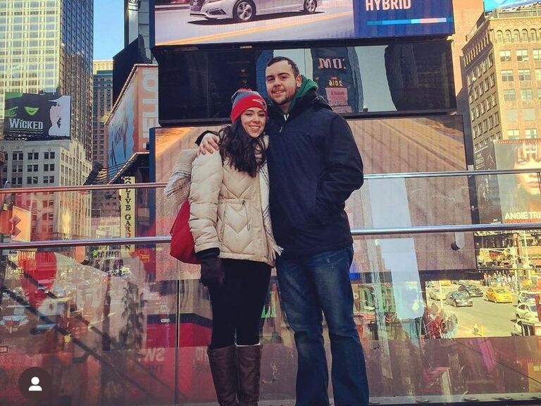 Because we were from different states, we'd spend our breaks/summers during college visiting each other's hometowns & doing classic touristy things, like visiting Times Square.