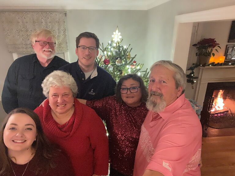 Steve & Sarah's parents joined together at their home to celebrate Christmas together for the first time. 
