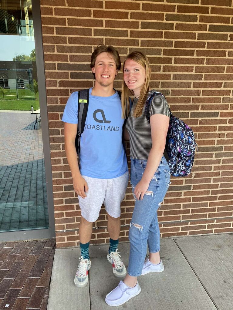 The first day of Cassie's sophomore year and David's senior year!