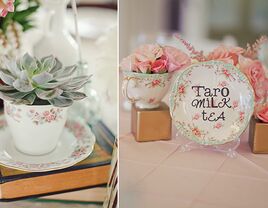 tea party inspired reception decor | blog.theknot.com