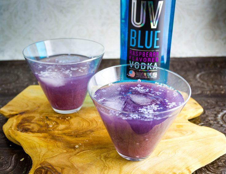 Purple glitter cocktail