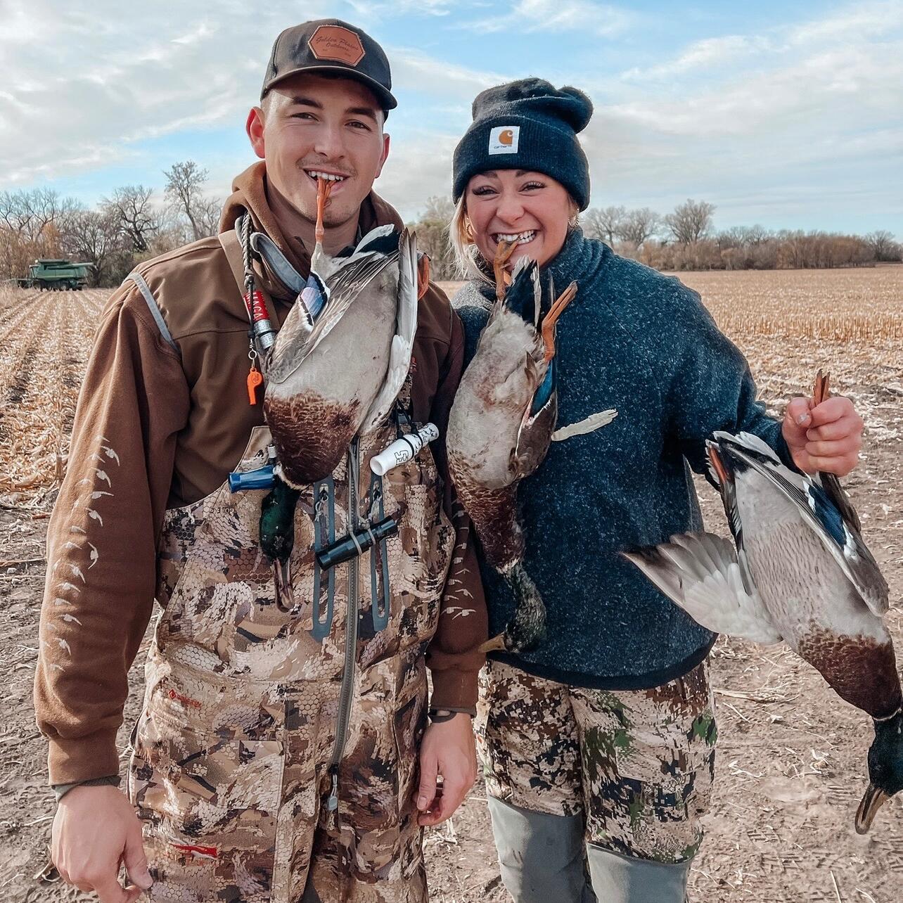 Austin sharing his passion for hunting with Sami. 
The early mornings, the patience, and the best times spent together in the blind.