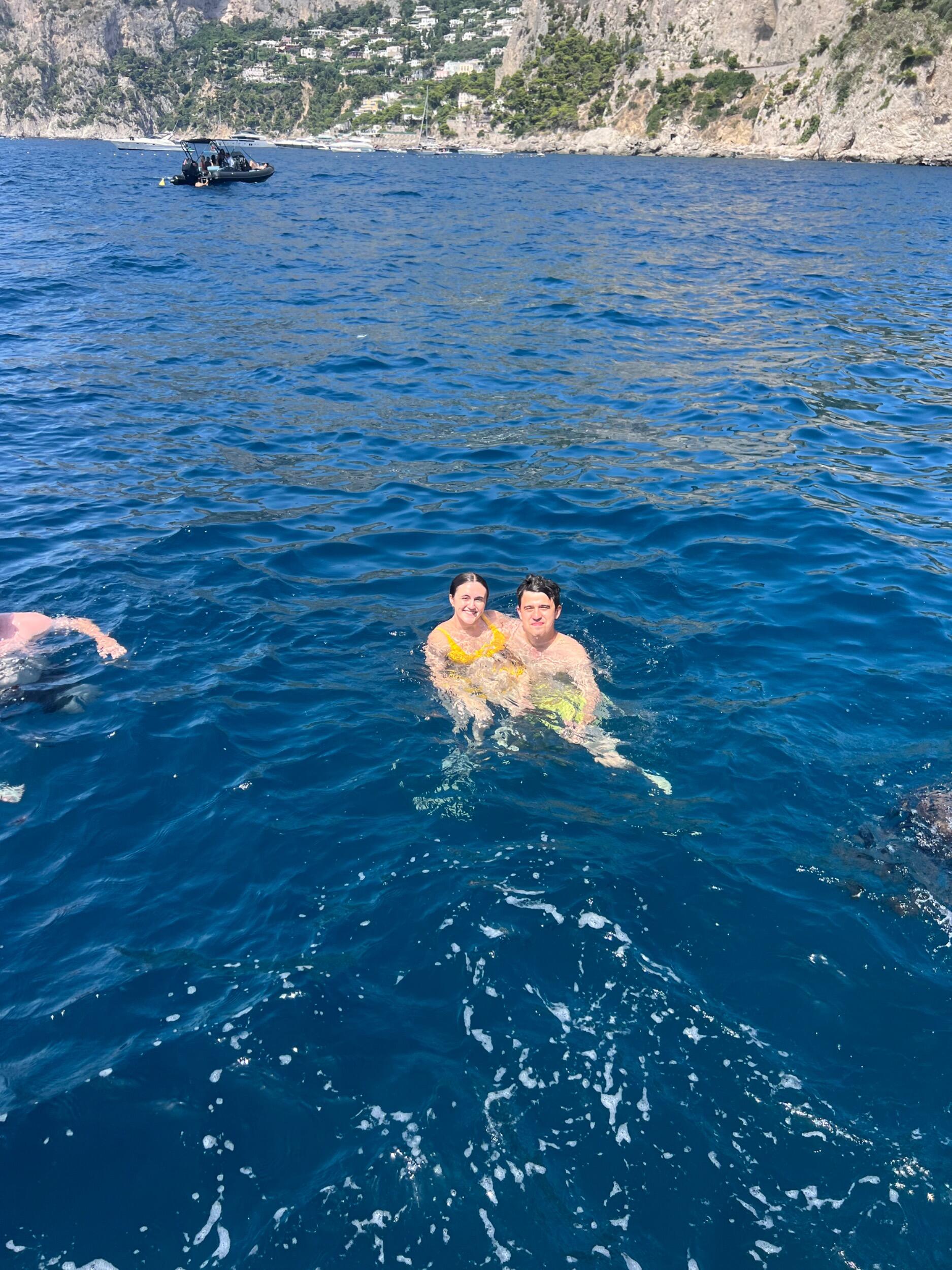 Swimming in Capri