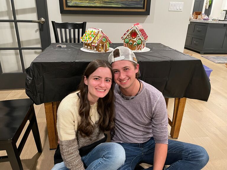 First time Emily met Caleb's family! We made some gingerbread houses, no better way to be introduced to Chipman shenanigans :)

Caleb met Emily's family earlier that week, but there wasn't any photo evidence of that event unfortunately, the waffles were really good though!