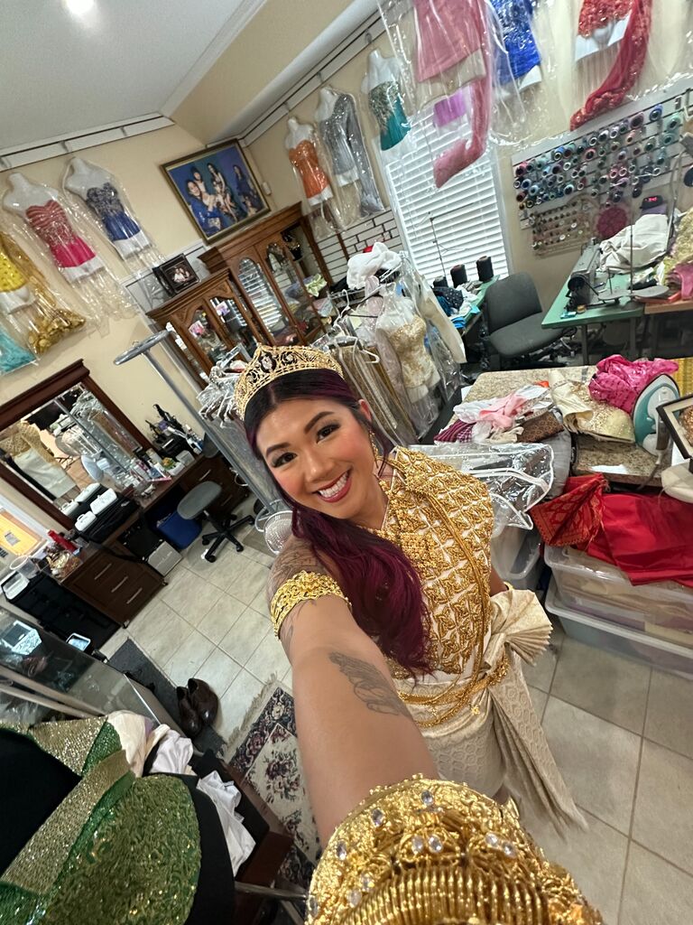 Feeling (& looking) like a queen in traditional Khmer wedding clothes! It was such a fun and beautiful experience!