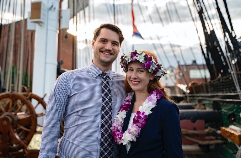 Logan surprised me for my commissioning into the Navy on the U.S.S. Constitution. He has always been supportive of my dream to become a navy Nurse. 