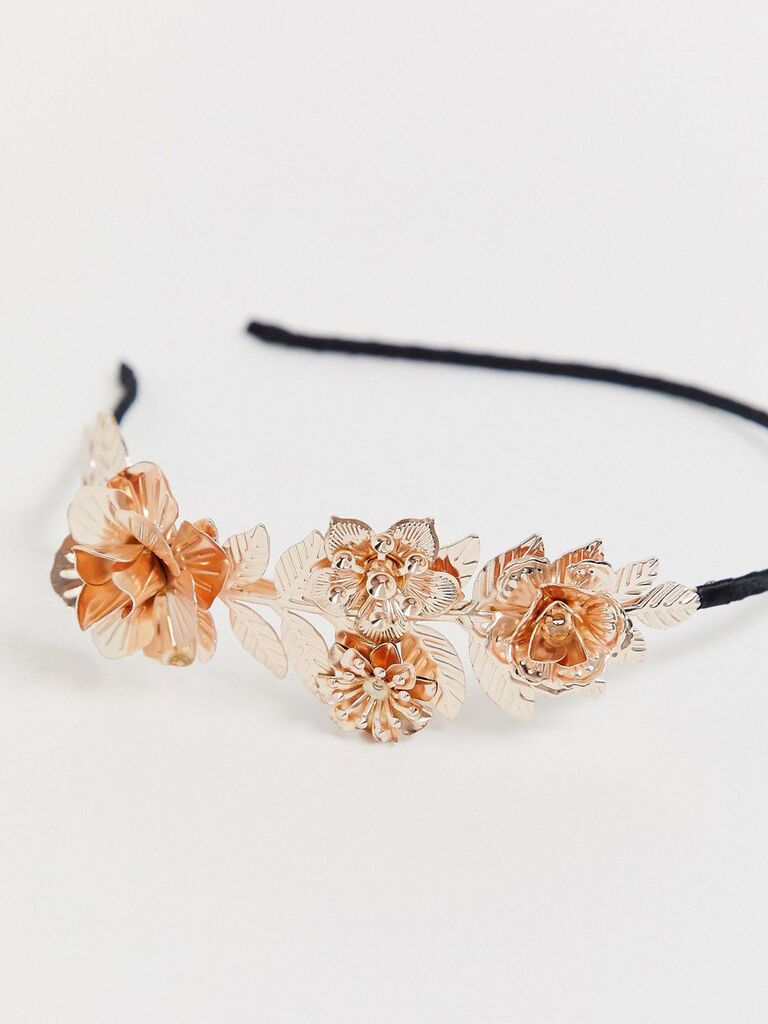 metal rose headband