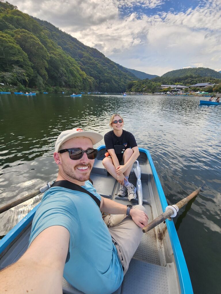 Beautiful day out on the River in Kyoto.