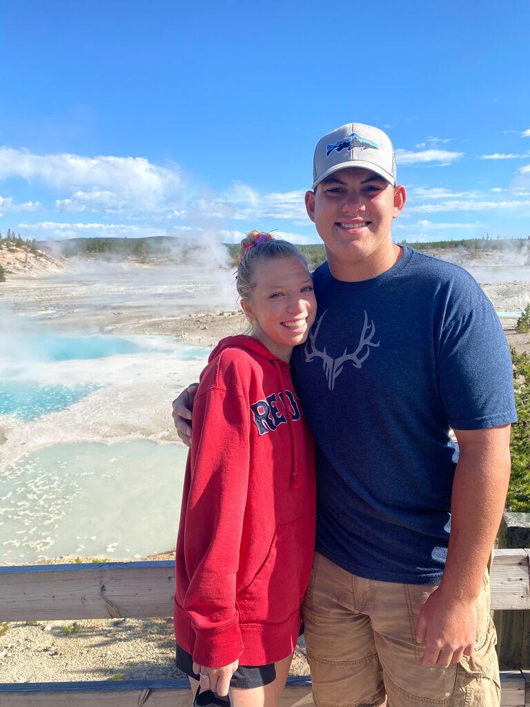 Trip to Yellowstone, which was the first time we got together outside of football trips, soccer trips, and visiting college trips
