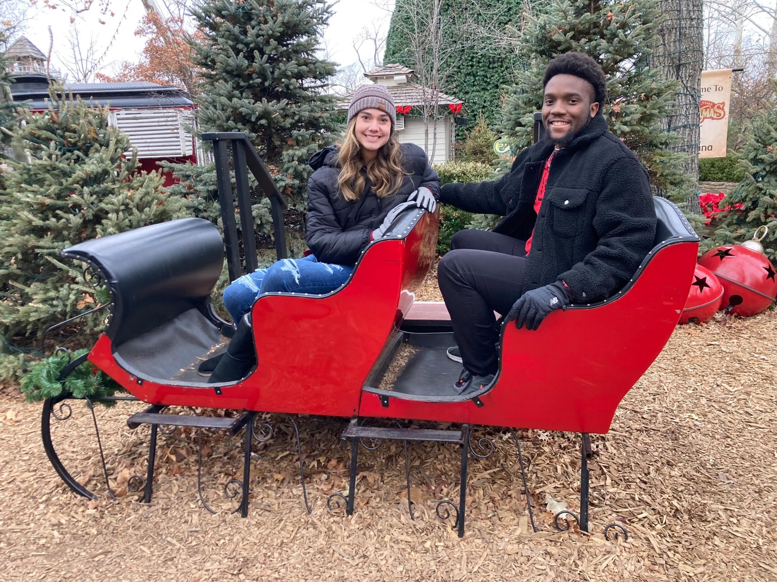 If you haven't already noticed, me and JP loved Silver Dollar City. We went for the Christmas lights to carry on the family tradition of pictures with Santa, watching the tree light, and watching the Christmas parade! 