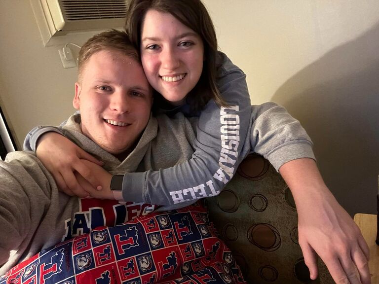 Daniel and Emily's first big holiday together, Thanksgiving, as an engaged couple!