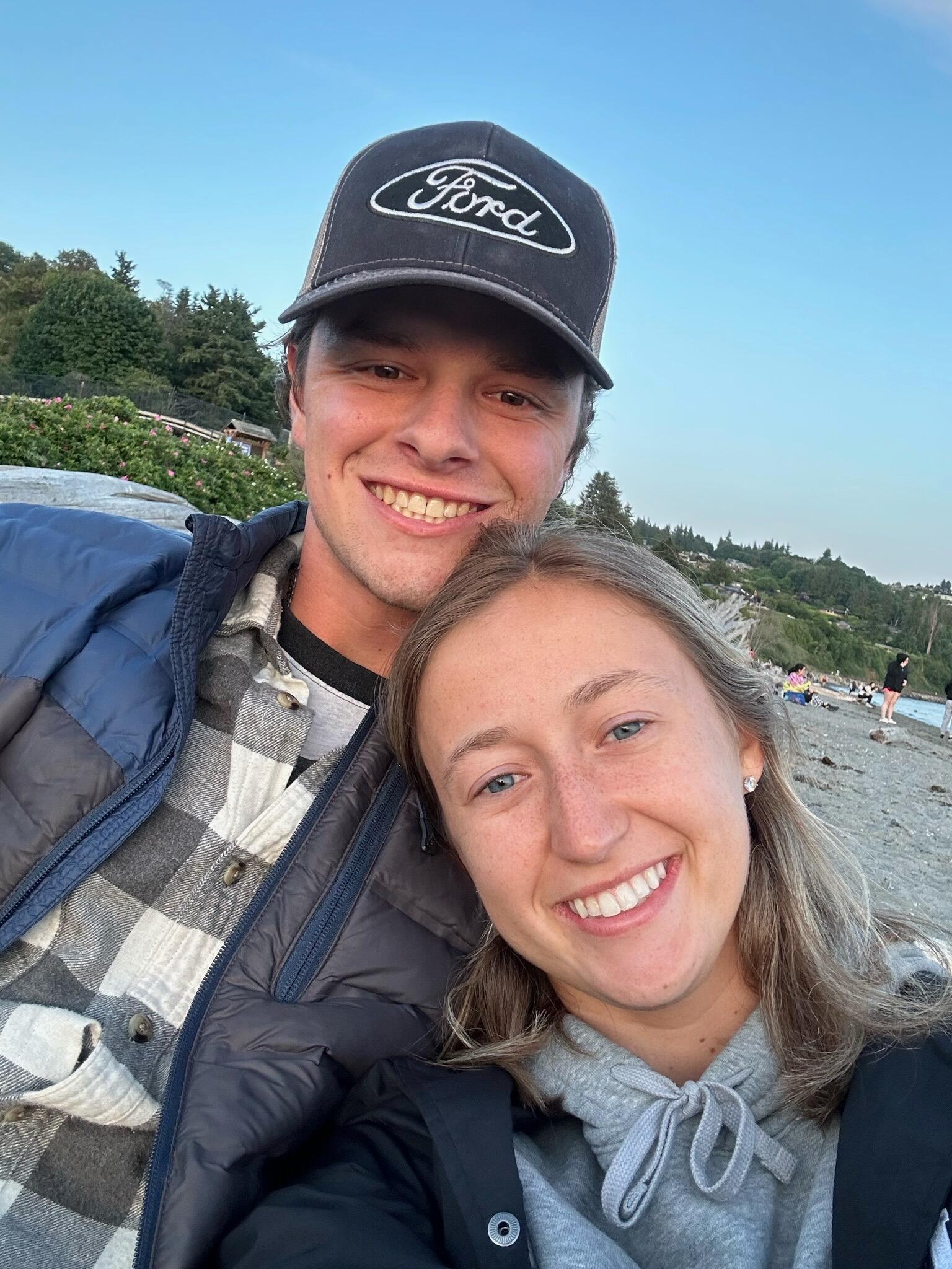 After a long day of exploring Washington, they enjoyed a nice sunset at Richmond Beach in greater Seattle. 