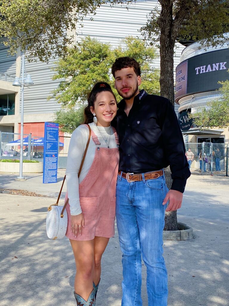 Our first time at the San Antonio rodeo together! Since then, we have gone to the rodeo every year. 