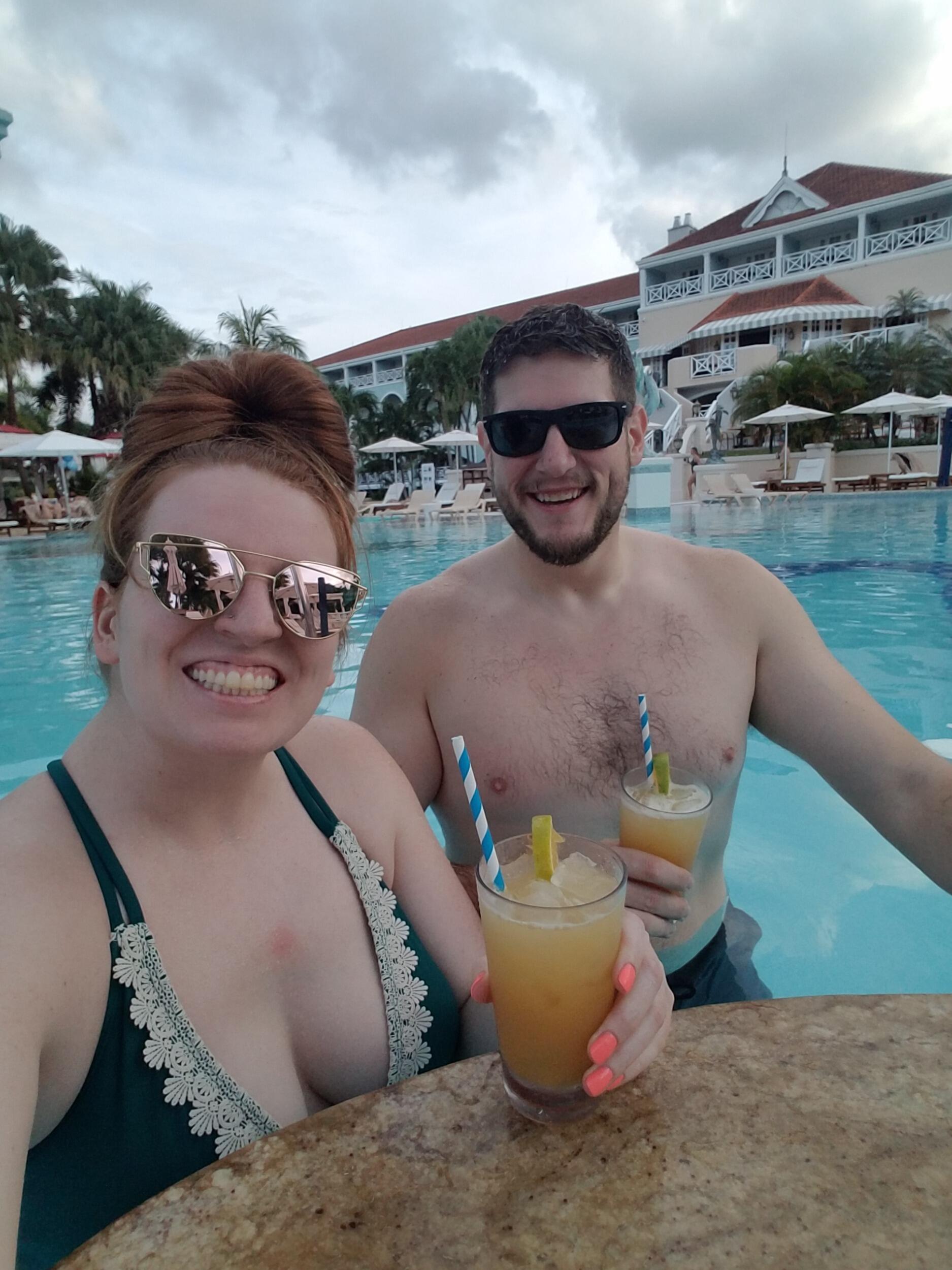 We jammin' (and boozin') in Jamaica, their first international trip together. 