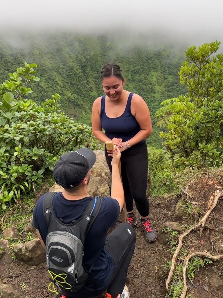 Our 5 year anniversary trip!
A 4hr hike up a volcano where Noah proposed at the top