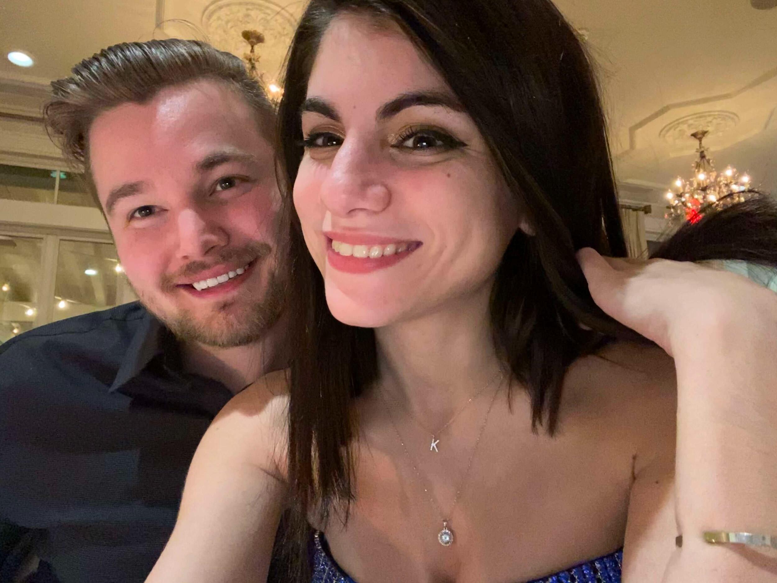 Here is where Kyle popped the first question. "Will you be my girlfriend?" A night out in Newport with a fancy valentines dinner. This night Kyle got $100 worth truffle added to his desert. He couldn't even taste it. 