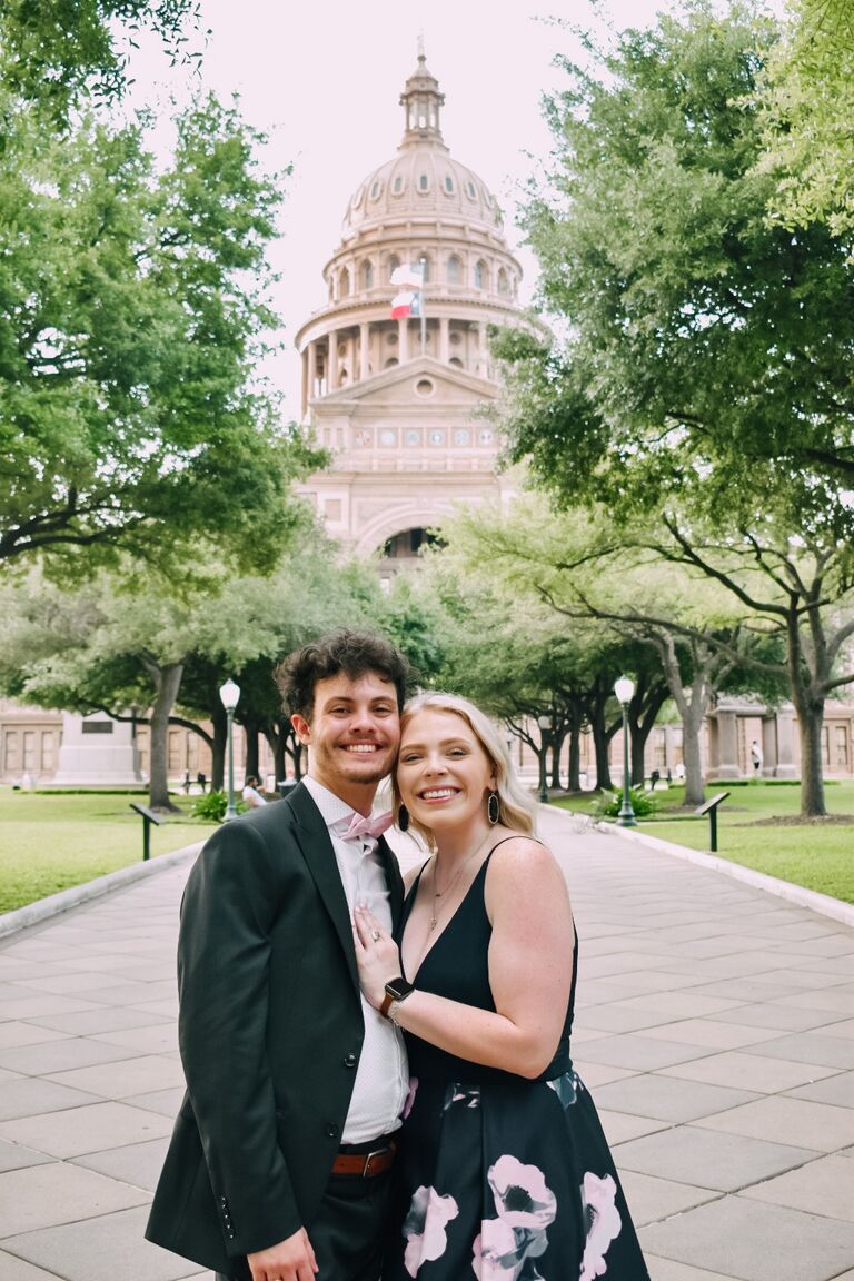 Our last formal together in the place where it all began! Same guy, same place, same dress, more love!